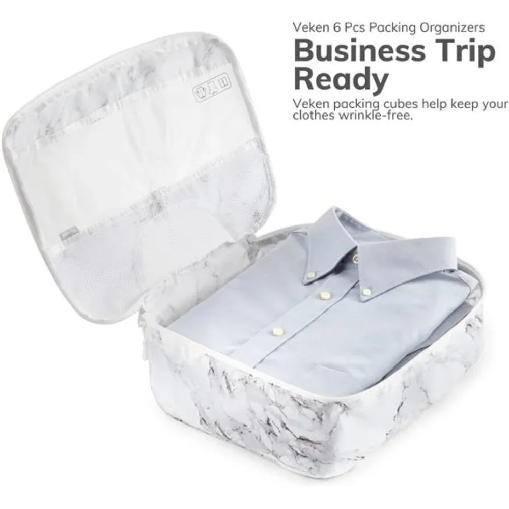 6 Set PackingCubes for Suitcases,Travel Organizer Bags for Luggage, Organizer